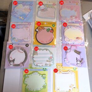 Sanrio licensed. 30 pack Sticky notes - You choose.